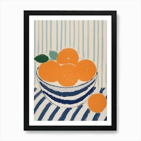 Oranges In A Bowl 2 Art Print