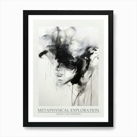 Metaphysical Exploration Abstract Black And White 8 Poster Art Print