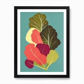 Mustard Greens Bold Graphic vegetable Art Print