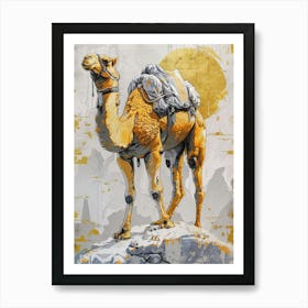 Camel Precisionist Illustration 2 Art Print