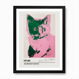 Green Cats Warhol  Style Collection Living Room Art print