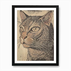 Vintage Cat Art Print