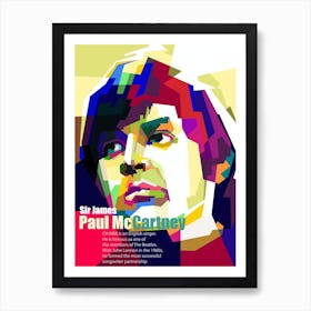 Paul Mccartney The Beatles Musician Pop Art Wpap Art Print