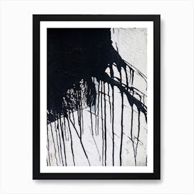 Stained Background. Abstract black paint grunge background 9 Art Print