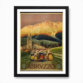 Abrvzzo, Italy Travel Poster, Karen Arnold Art Prin