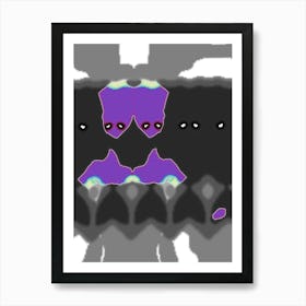 Purple Skull Art Print