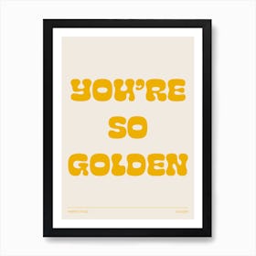 Harry Styles Golden Lyrics 2 Art Print