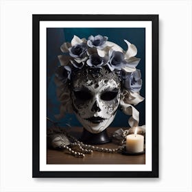 Day Of The Dead Mask 1 Art Print