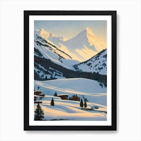 Telluride, Usa Ski Resort Vintage Landscape 2 Skiing Poster Art Print