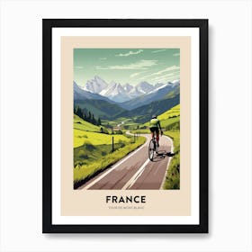Tour De Mont Blanc France 9 Vintage Cycling Travel Poster Art Print