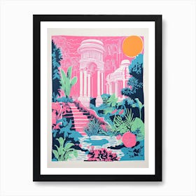 Gradens At The Palace Of Fine Arts Abstract Riso Style 3 Art Print