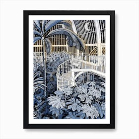 Kew Gardens Starlit Staircase Art Print