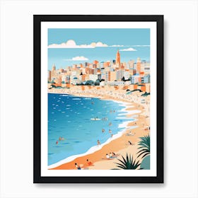 Bondi Beach, Australia, Graphic Illustration 4 Art Print