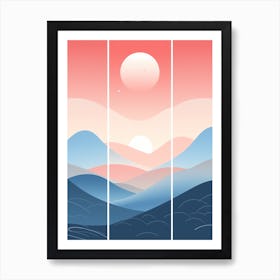 Sunset In The Mountains Art Print