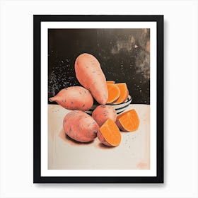 Art Deco Sweet Potato 1 Art Print