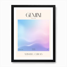 Gemini 1 Zodiac Sign Art Print