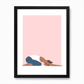 Childs pose in pink Art Print