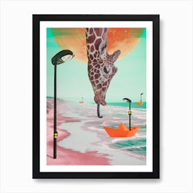  Surrealistic Animals Giraffe Art Print