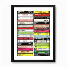 Reggae Music Poster - Vintage Cassette Print Art Print