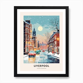 Winter Night  Travel Poster Liverpool United Kingdom 1 Poster