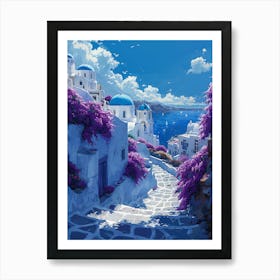 Beautiful Santorini Greece Wall Art 7 Art Print