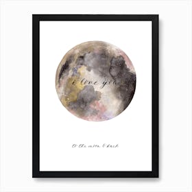 To The Moon And Back Art Print