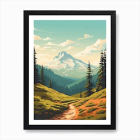 Pacific Northwest Trail Usa 1 Hiking Trail Landscape Art Print