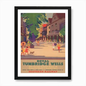 Royal Tunbridge Wells England Vintage Travel Poster Art Print