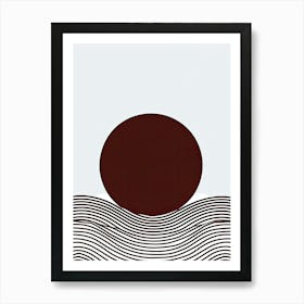 Anchorage Abstract Forms Minimalist Bauhaus Art Print