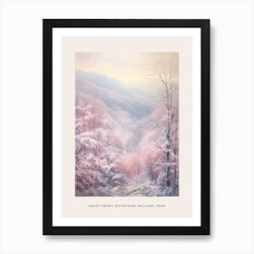 Dreamy Winter National Park Poster  Great Smoky Mountains Nationial Park United States 2 Art Print