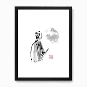Travelling Samurai Art Print
