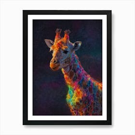 Colorful Giraffe Art Print