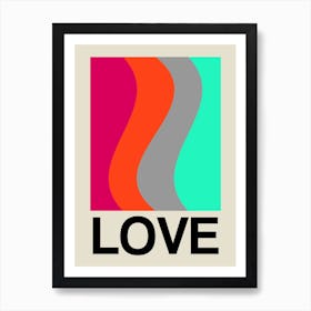 Retro Love Wave Wonder 1 Art Print