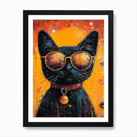 The Coolest Cat In Town 8 Art Print