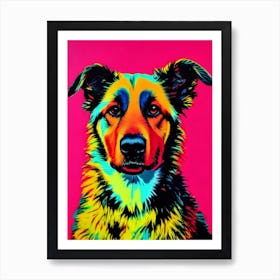Belgian Sheepdog Andy Warhol Style Dog Art Print