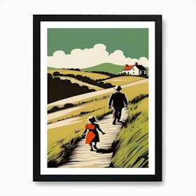 Jack And Jill - Boy And A Girl Walking Art Print