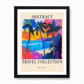 Abstract Travel Collection Poster Maui Usa 3 Art Print