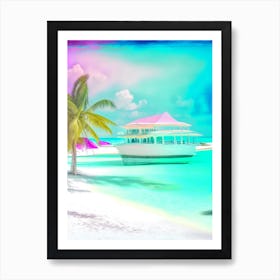 Bimini Bahamas Soft Colours Tropical Destination Art Print