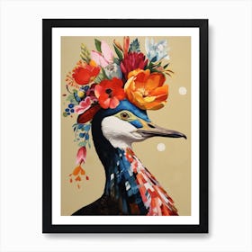 Bird With A Flower Crown Canvasback 4 Art Print