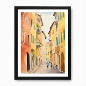 Bologna, Italy Watercolour Streets 2 Art Print