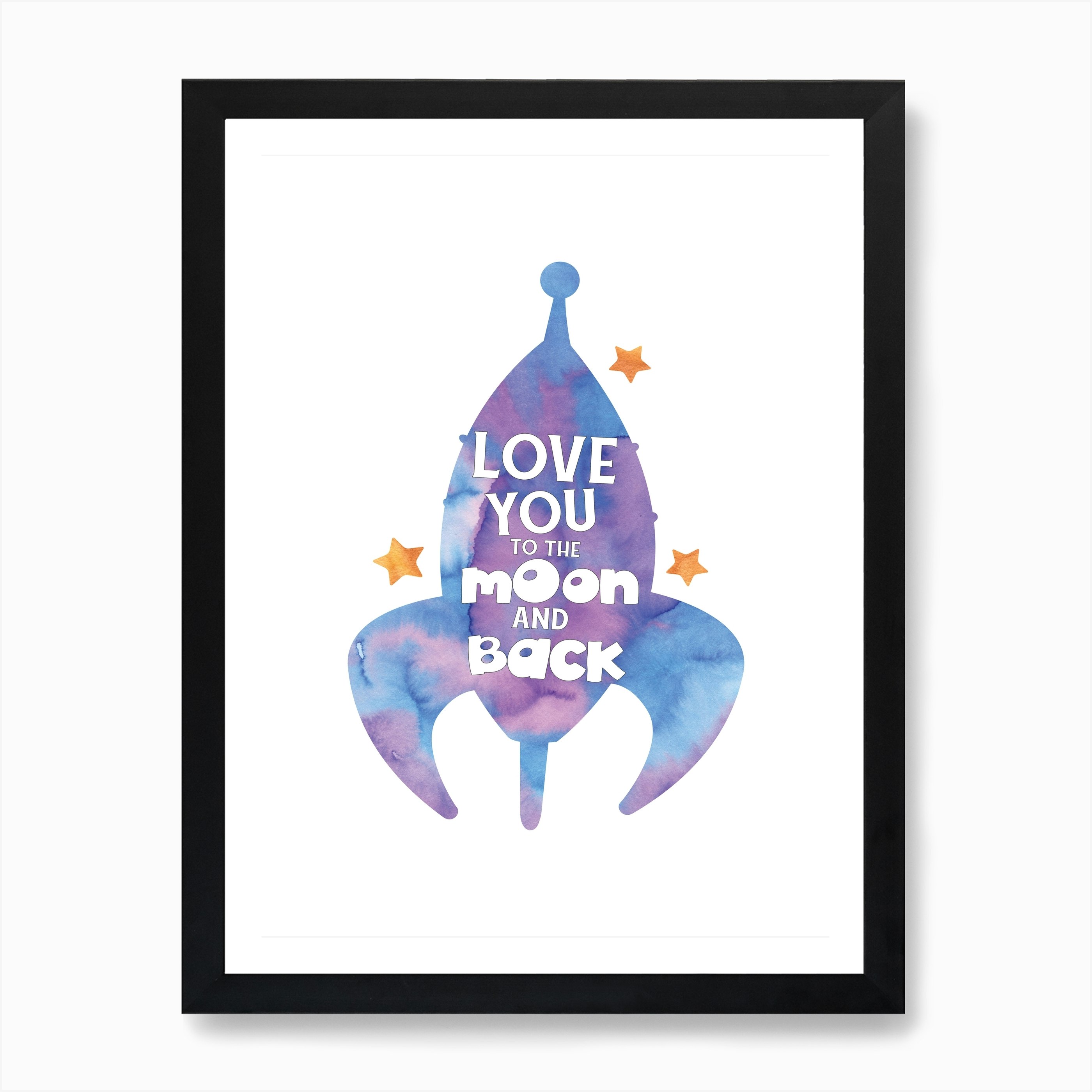 Rocket Love You To The Moon And Back Art Print By Pixy Paper Fy