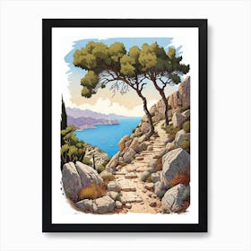 Stairway To The Sea Art Print