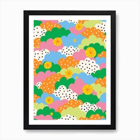 Cloudy Pattern Art Print