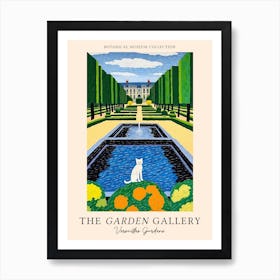 The Garden Gallery, Versailles Gardens France, Cats Matisse Style 3  Art Print