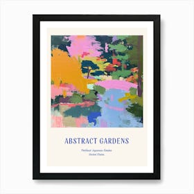 Colourful Gardens Portland Japanese Garden Usa 4 Blue Poster Art Print