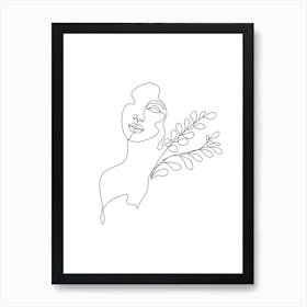 Botanical Girl C Art Print