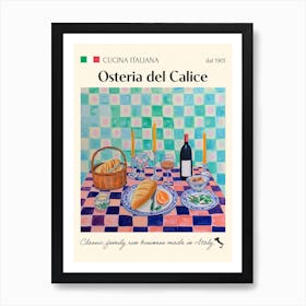 Osteria Del Calice Trattoria Italian Poster Food Kitchen Art Print