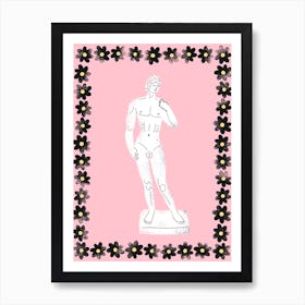 David In Flowers Art Print