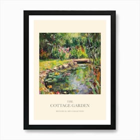 Cottage Garden Poster Enchanted Pond 6 Art Print