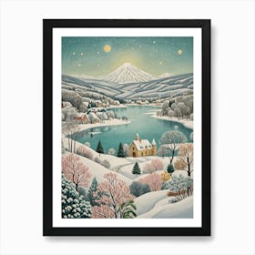 Winter Landscape In Pastel Art Print